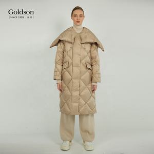 Korean Fashion Outwear Fancy Zipper Hood White Duck Down <strong>Coat</strong> for Women - Product Image 4