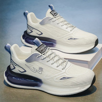 Chaussures de sport pour hommes en maille respirante d'été, avec coussin d'air, semelle épaisse, chaussures augmentant la taille