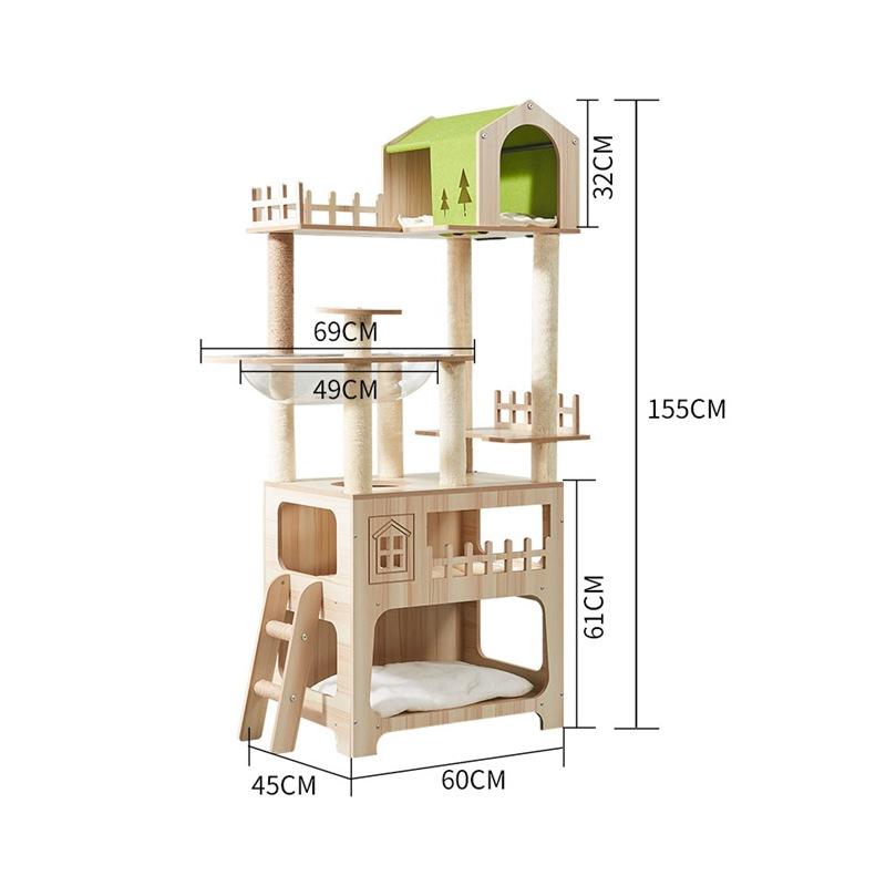 K6101 Style de poteau de corde de chanvre complet