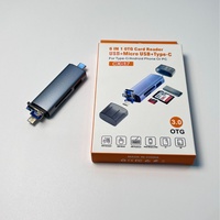 Lecteur de cartes pour téléphone, tablette et appareil photo - Alliage d'aluminium trois-en-un Type-C/USB/Micro USB vers TF/SD/USB avec USB 3.0