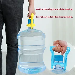 Maniglia portatile per acqua in bottiglia purificata e minerale facile da trasportare comodo porta secchio Pull-Tab per bere direttamente - Product Image 4