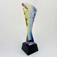 Trophée de prix de glaçure de trophée de pilier de glaçure de couleurs personnalisées avec MH-NJ0639 de base noire