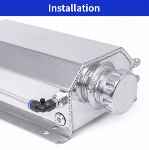 Universal 2L Plata Motor Aceite Combustible Gas <span class=keywords><strong>Catch</strong></span> Can Respiradero Tanque Botella Refrigerante Radiador Tanque de desbordamiento OCT-2L-SI - Product Image 6