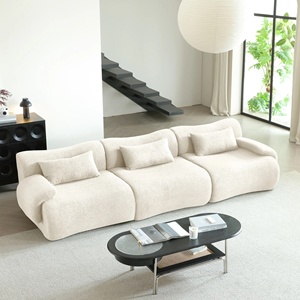 Gran oferta de sofás de terciopelo holandés L, muebles para el hogar, sofás de tela seccionales rectangulares de tres asientos, sala de estar barata - Product Image 6