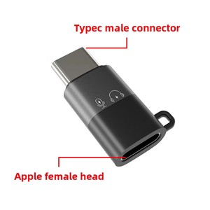 อะแดปเตอร์ Type-C เป็น <span class=keywords><strong>Apple</strong></span> สำหรับไมโครโฟนไร้สาย การ์ดเสียง การถ่ายโอนข้อมูล ตัวแปลงการชาร์จ และอะแดปเตอร์ OTG สำหรับโทรศัพท์ - Product Image 1