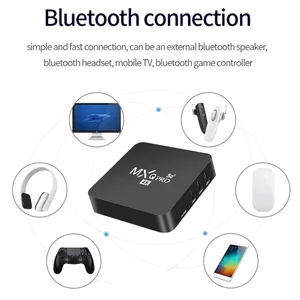 جهاز TV Box الذكي بنظام Android 7.1/9.0 مع ذاكرة وصول عشوائي 1/2 جيجابايت وذاكرة روم 8/16 جيجابايت جهاز Android TV Box مزود بواجهة 4k 2.4 جيجابايت/5 جيجابايت مزدوج WiFi FHD ومشغل الوسائط Youtube يُوضع على المنتصف