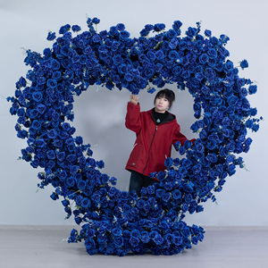 E-HA0013 Arco de Flores Artificiales en Forma de Corazón para Bodas, Arco de Flores en Forma de Corazón para Decoración de Eventos - Product Image 6