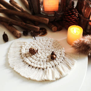 Artilady Nordic Europa Macrame Cup Pad Boho Tafelkleed Tafel Mat Pure Handgemaakte Katoenen Gevlochten Antislip Isolatie Mats - Product Image 3