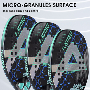 <span class=keywords><strong>2025</strong></span> Ama thể thao Nhà sản xuất chuyên nghiệp chất lượng cao tùy chỉnh 3K sợi carbon cát Grit Laser in bãi biển Tennis mái chèo vợt - Product Image 5