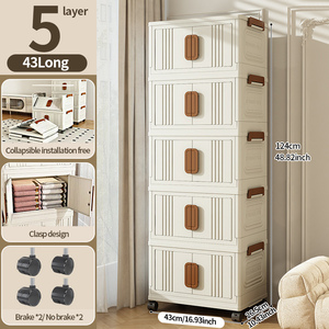 Nhiều Lớp Di Chuyển Nhựa Lưu Trữ Tủ Hình Chữ Nhật Dày Chống Bụi Gấp Ngăn Kéo Cho Nhà Văn Phòng Quần Áo Đồ Chơi Lưu Trữ Hộp - Product Image 6