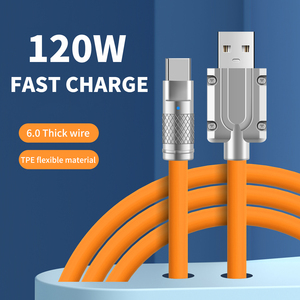 New lỏng Silicone Type-C USB dữ liệu cable120w Sync sạc cáp 6A nhanh Sạc Cáp Đối với Samsung - Product Image 2