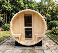Harga Pabrik Ruang Sauna Kayu Solid Luar Ruangan Ruang Sauna Tradisional Finlandia Dengan Tungku Sauna Elektrik