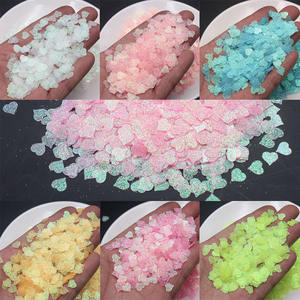 500g/Lotto Paillettes a Forma di Cuore in PVC Glitterato da 8mm, Accessori per Decorazioni Fai-da-Te, Sacchetti, Coriandoli, Modello GA24 - Product Image 2