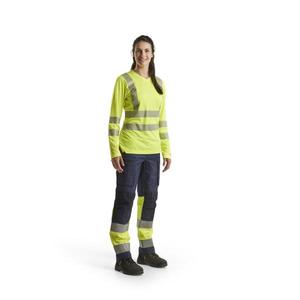 BLAKLADER - 348510133300XXL Women's <b>Hi</b>-<b>Vis</b> <b>t</b>-<b>shirt</b> long sleeve Yellow - EAN 7330509645314 <b>HI</b>-<b>VIS</b> WORKWEAR - Product Image 3