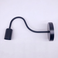 Lampe murale DIY à tube courbé, support/prise de lampe à vis E27, noir, 250V, modèle prêt à l'emploi, fourni par l'usine