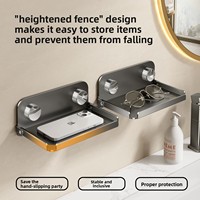 Support de téléphone pliable en acier inoxydable pour toilettes, sans perçage, à un seul niveau, style nordique, revêtement poudré