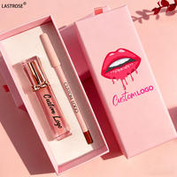 Ensemble de rouge à lèvres mat à haute teneur en pigment Vente en gros 2 en 1 Marque privée Brillant à lèvres liquide étanche Kit de stylo crayon à lèvres