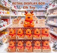 Jouet Squishy Mignon Élan Cerf de Noël Animal Doux Extensible à Remontée Lente Anti-Stress Sensoriel Fidget Cadeaux Nouveauté