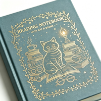 Carnet de lecture A5 à couverture rigide, journal personnalisé avec impression dorée, journal intime pour les amoureux des livres