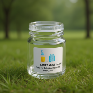 Transparent <b>Glass</b> Jar 30ml For Baby And Pet Food Sample <b>Vial</b> - Product Image 3