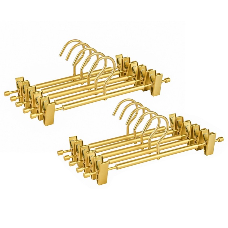 Premium Matte Gold Aluminum Pants Hangers