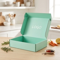 Boîte d'expédition pour vêtements en carton vert clair, design personnalisé, vente chaude, avec votre logo pour l'emballage de vêtements