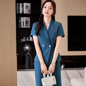 Verano nuevo estilo profesional gerente traje <span class=keywords><strong>de</strong></span> mujer ropa <span class=keywords><strong>de</strong></span> <span class=keywords><strong>trabajo</strong></span> <span class=keywords><strong>de</strong></span> <span class=keywords><strong>Hotel</strong></span> Formal <span class=keywords><strong>para</strong></span> <span class=keywords><strong>trabajo</strong></span> <span class=keywords><strong>de</strong></span> <span class=keywords><strong>recepcionista</strong></span> - Product Image 4