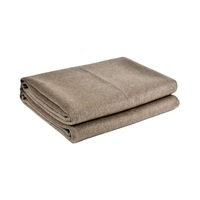 Plaid en laine Harry, style moderne et luxueux, couleur camel, 140*240cm, avec bordure en fil épais texturé, chaud et décoratif pour lit et canapé