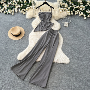 Conjunto Casual de Verano 2026 de 2 Piezas para Mujer, Top Túnica sin Mangas y Traje Ajustado con Estampado Floral, Venta al Por Mayor - Product Image 1