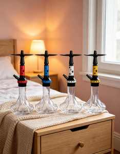 Portable Aluminum Hookah Set <b>Mirror</b> Finish <b>Star</b> Design Single Hose Shisha Smoking Gift Box - Product Image 6