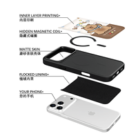 Coque de téléphone AG Feeling Black Edge avec motif Gilding Lover Kaka pour iPhone 17, 17 Pro Max, 16 Pro, 15 – Coque magnétique
