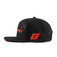 Casquette Snapback 7 Panneaux Personnalisée en Gros avec Patch en Caoutchouc PVC, Imperméable, Anti-Transpiration, en Jersey Performance, Motif Camouflage, Visière Plate, Unisexe