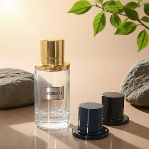 Custom Transparent Cylindrical Luxury Glass Perfume Spray <b>Bottle</b> 30ml 50ml 100ml Fire Polish Perfume <b>Bottle</b> with Magnetic Caps - Product Image 6