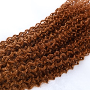 Extensioni di capelli umani ricci e voluminosi, morbidi, per cucire e intrecciare - Product Image 5