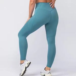 Custom Logo Yoga Pants Comfortable Stretchy Womens <b>Leggings</b> Tights <b>Leggings</b> With Side <b>Pockets</b> for Women Yoga <b>Leggings</b> - Product Image 3