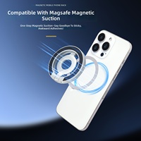 Nouveau support magnétique multifonctionnel pour téléphone, triple pliage, double anneau, avec anneau métallique pliable, magnétique double face pour bureau