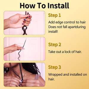 Extensions de cheveux synthétiques en vrac à ondulation profonde de couleur arc-en-ciel, trame unique, 100g, 24 pouces, matériau en <span class=keywords><strong>fibre</strong></span> haute température - Product Image 5