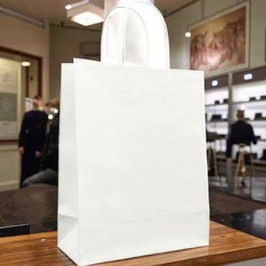 Disposable Kraft Paper <b>Bag</b> Customized logo Colored Shopping Paper <b>Bag</b> Suitable for Clothing <b>Food</b> <b>Delivery</b> Use - Product Image 3