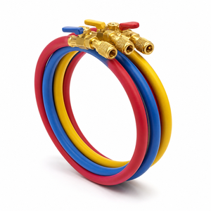 Juego <span class=keywords><strong>de</strong></span> Mangueras <span class=keywords><strong>de</strong></span> Refrigerante para Aire Acondicionado <span class=keywords><strong>Automotriz</strong></span> CT-336, Cuerpo <span class=keywords><strong>de</strong></span> Válvula <span class=keywords><strong>de</strong></span> Latón, Línea <span class=keywords><strong>de</strong></span> <span class=keywords><strong>Carga</strong></span> <span class=keywords><strong>R134a</strong></span> Codificada por Colores (3 Colores), para Servicio <span class=keywords><strong>de</strong></span> Aire Acondicionado en Automóviles - Product Image 1