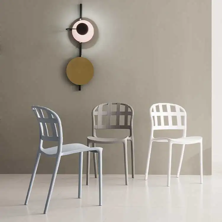 Good quality white dining plastic cafe chair