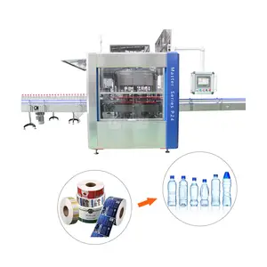 Automatic Label Film Applicator Wrap Around Type Hot Melt Glue Sticker Labeling Machine