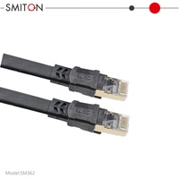 Kabel Ethernet datar Ca8, kabel komputer Cat8, kabel Patch jaringan Internet
