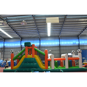 Nuevo tobogán inflable comercial para casa de rebote de obstáculos, combo de castillos hinchables inflables, carrera de obstáculos para fiesta de fútbol - Product Image 6