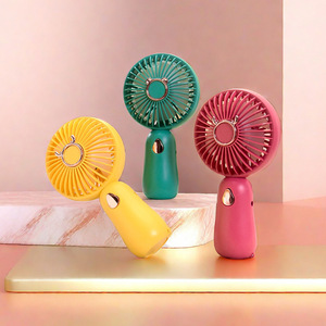 Portable <b>Mini</b> Handheld <b>Fan</b> With Rechargeable Battery <b>Usb</b> Charging 2W DC Motor Button Control Hands-Free For Students - Product Image 1