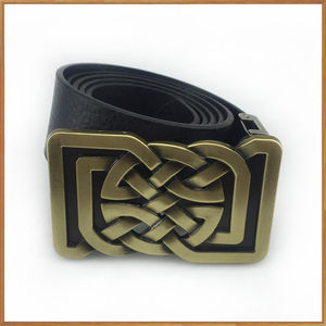 Cintura in lega di zinco con nodo celtico 3D rettangolare color bronzo antico in lega di fibbia produttore in cina - Product Image 6
