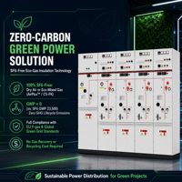 Unité de distribution annulaire isolée au gaz (RMU) à moyenne tension, écologique, avec réservoir en acier inoxydable 304 pour distribution d'énergie à air sec