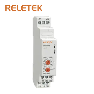 RELETEK vendita calda AC220V AC/DC24-240V 50/60HZ Star-delta Time relè con modulo di indicazione LED Din-rail montaggio relè regolabile