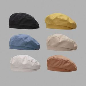 Custom Embroidery Logo Women Casual Beach Warm Plain Vintage Retro <b>Beret</b> Caps Polyester Cotton Adult Octagonal Promotion Gift - Product Image 2