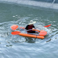 Kayak transparent en polycarbonate pour location en resort, bateau flottant pour deux personnes, idéal pour la navigation sur lac et océan