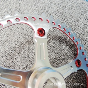 Wholesale Customized <strong>Size</strong> 46T*170MM Fixed Gear Crankset Ultra-light <strong>Single</strong> <strong>Speed</strong> Crankset <strong>Chainring</strong> Sprocket Bike Chainwheel - Product Image 5